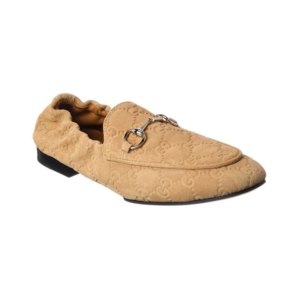 Gucci Jordaan Gg Suede Loafer, Brown